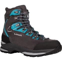 LOWA Mauria Evo GTX Wide Dames Trekking-Boots - Anthracite/turquoise -Lowa Winkel 220721 9768 mauria evo gtx ws wide damen trekkingschuhe anthrazit tuerkis 3 1258151