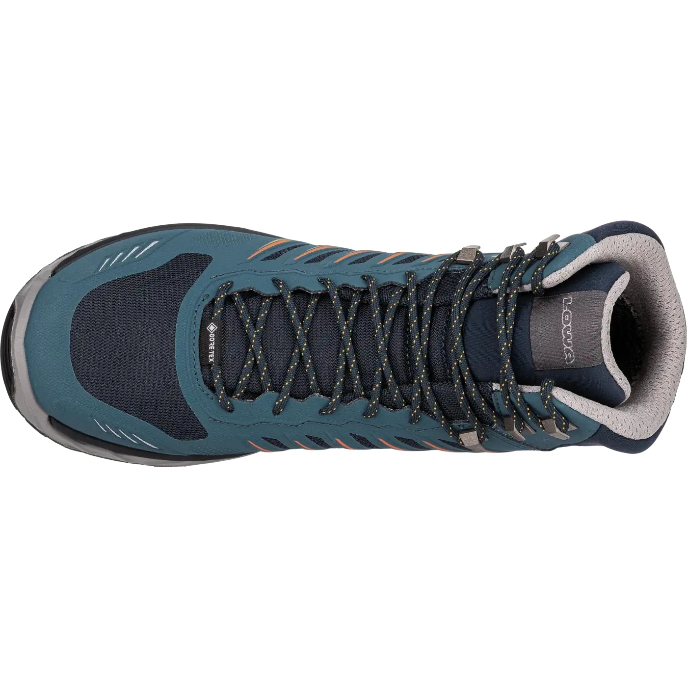 LOWA Axos GTX Mid Heren Schoenen - Steel Blue/orange 8 LOWA Axos GTX Mid Heren Schoenen - Steel Blue/orange - Afbeelding 6