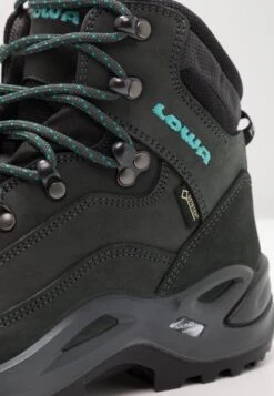Lowa Renegade Gtx Mid Ws - Outdoorschoenen - Asphalt/Türkis -Lowa Winkel 312042cf121d498b925abd786a68681d