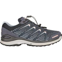 LOWA Maddox GTX Lo Dames Schoenen - Steel Blue/salmon