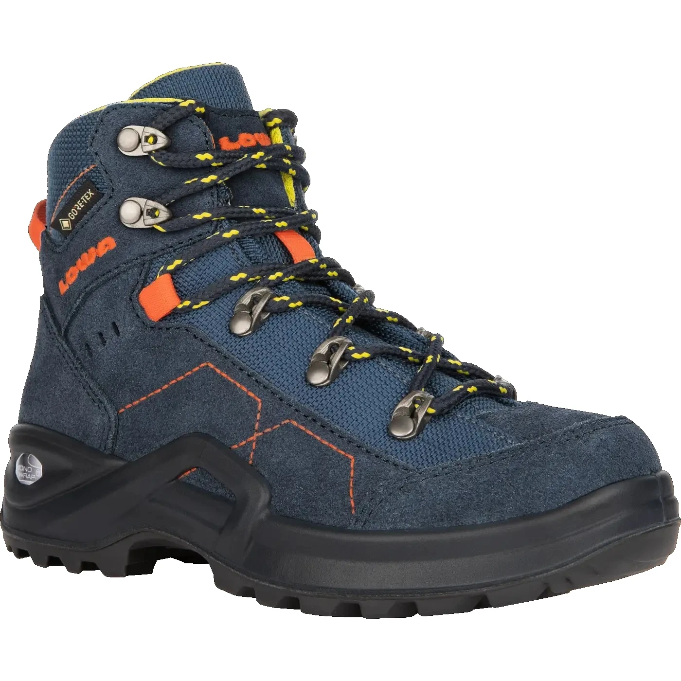 LOWA Kody III GTX Mid Junior Kids Shoe - Navy/turquoise (Size 27-35) 4 LOWA Kody III GTX Mid Junior Kids Shoe - Navy/turquoise (Size 27-35) - Afbeelding 2