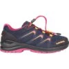 LOWA Maddox GTX LO Junior Kids Shoes - Navy/fuchsia (Size 30-35)