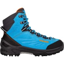 LOWA Cadin GTX Mid Junior Kinder Schoenen - Turquoise/flame (Maat 30-35)