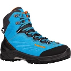 LOWA Cadin GTX Mid Junior Kinder Schoenen - Turquoise/flame (Maat 30-35) -Lowa Winkel 640060 6954 cadin gtx mid junior turquoise flame 2 1224548 1