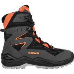 LOWA Lino GTX Kinder Winterschoen - Grafiet/oranje (Maat 25-35) -Lowa Winkel lowa 640530 9728 lino gtx graphite orange a 1562305