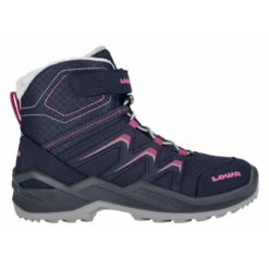 LOWA Maddox Warm GTX Mid Junior Kinderschoenen - Marine/roze (Maat 36-40)