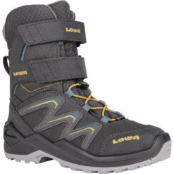 LOWA Maddox Warm GTX Hi Junior Kinderschoenen - Grafiet/staalblauw (Maat 25-35)