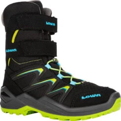 LOWA Maddox Warm GTX Hi Junior Kinderschoenen - Zwart/lime (Maat 36-40)