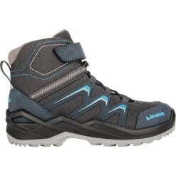 LOWA Maddox Warm GTX Mid Junior Kinderschoenen - Staalblauw (maat 25-35)